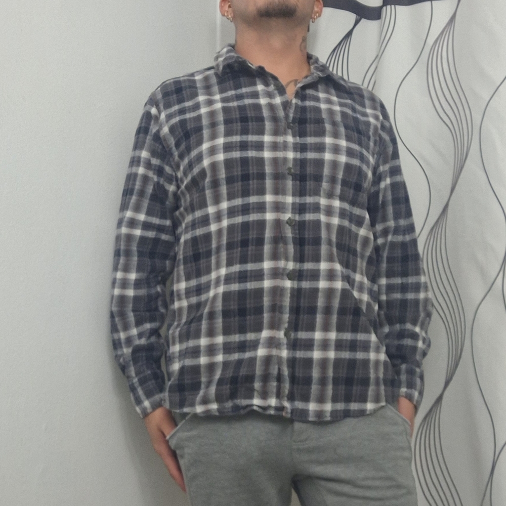 Eddie Bauer plaid button down shirt